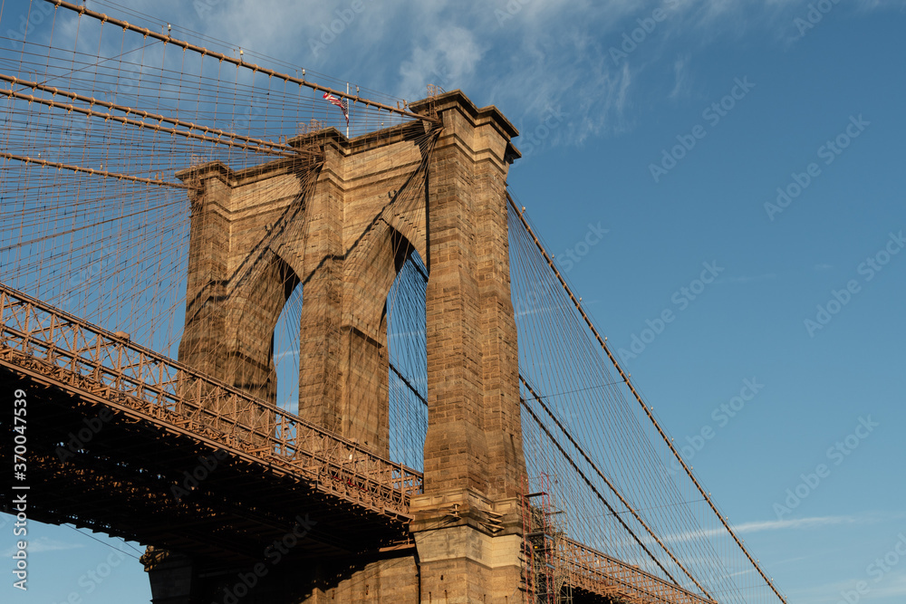 Close-Up of Brooklyn Bridge Arcs