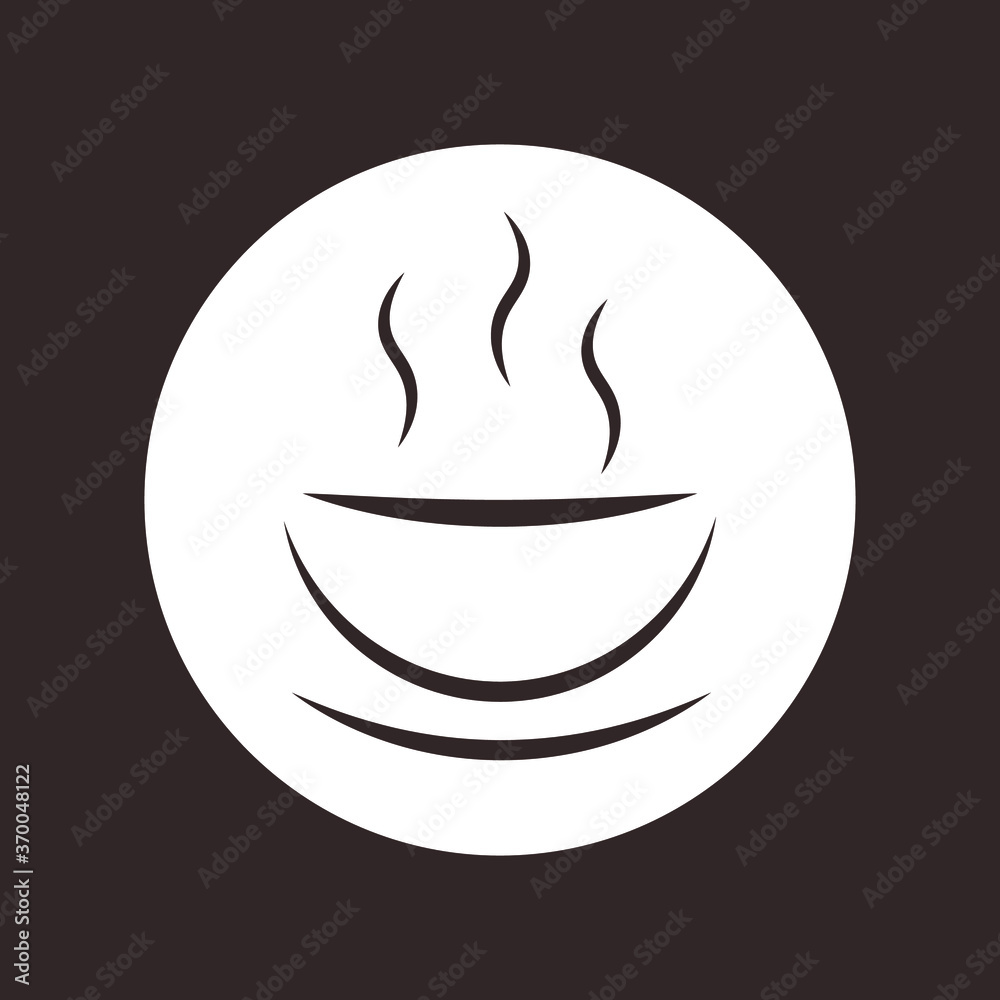 logo vector illustration coffee or tea design cafe icon for web site or restaurant menu hot food soup black and white logo vector illustration coffee or tea design cafe icon for web site or restaurant menu hot food soup black and white