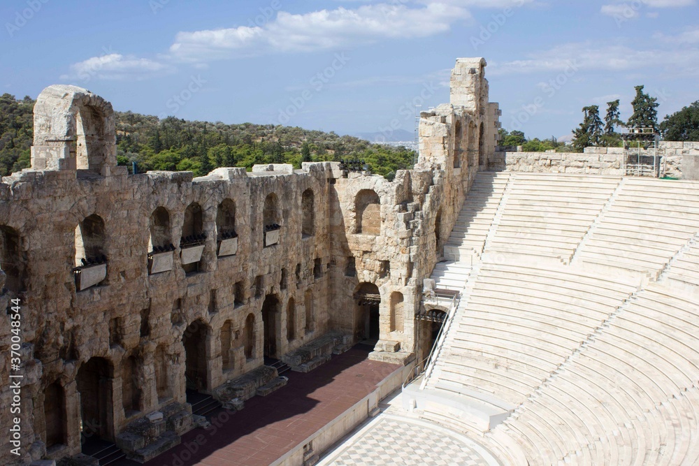 The amphitheatre of Odeon of herodes atticus in Athens Acropolis