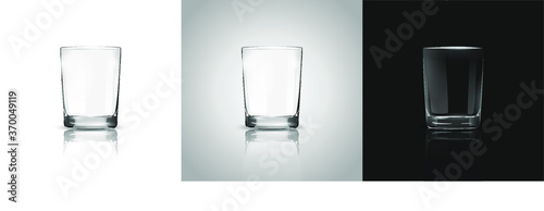 Vector set of empty drinking glasses