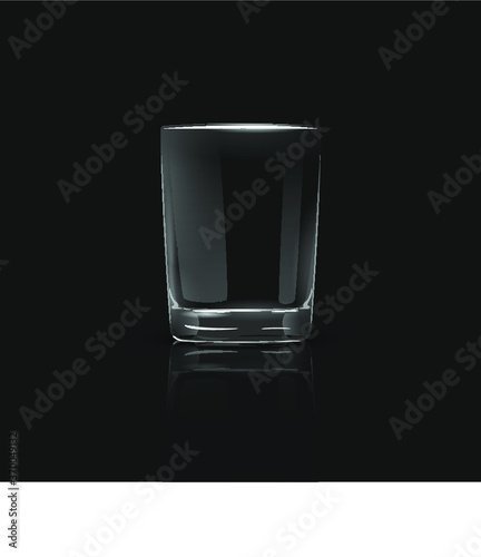 Empty drinking glass. Vector illustration