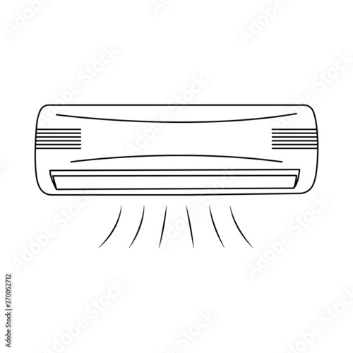 Air conditioner vector illustration. White background. Best seller icon