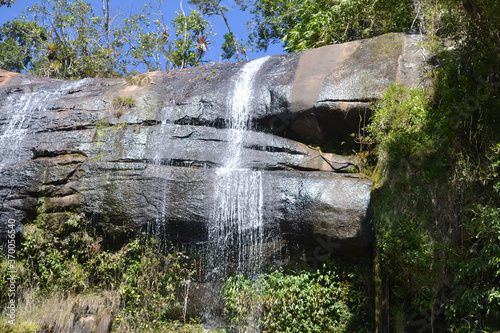 closeup on a part of the waterfall