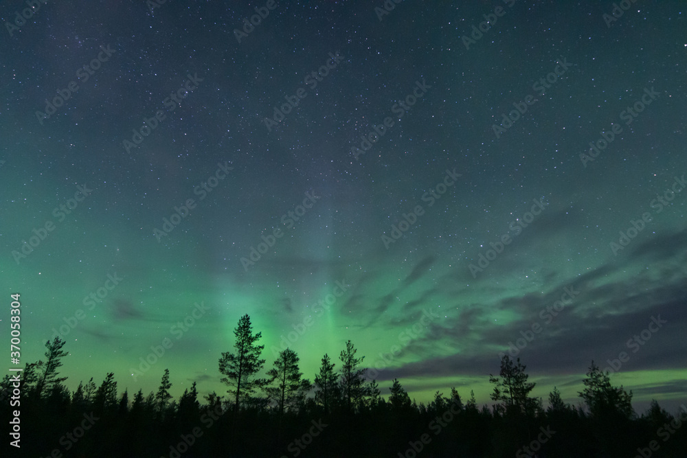 Polarlichter Aurora Borealis Nordlicht Lappland Schweden