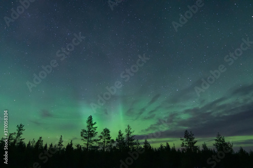 Polarlichter Aurora Borealis Nordlicht Lappland Schweden