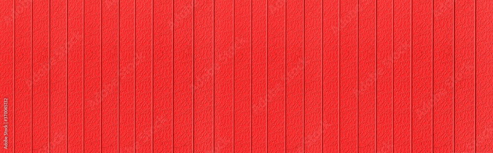 Fototapeta premium Panorama of Red Corrugated metal background and texture surface or galvanize steel