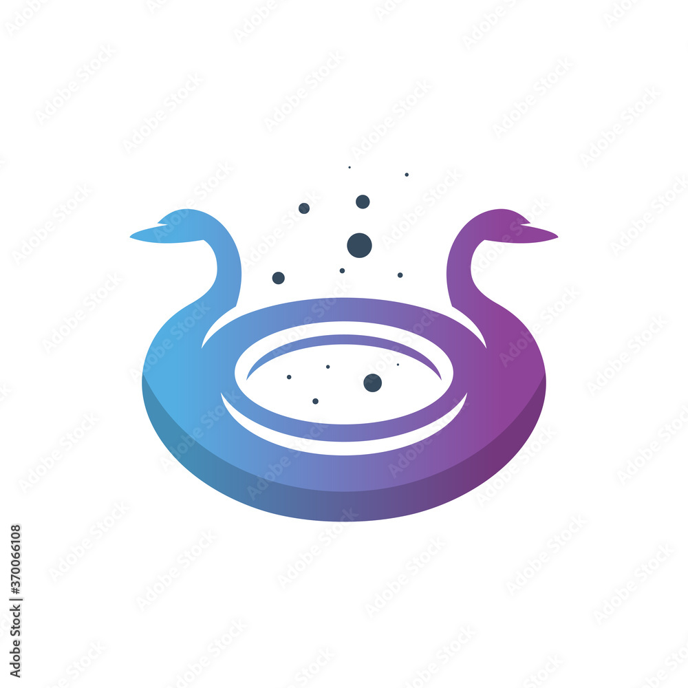 Fototapeta premium swan animal modern logo design
