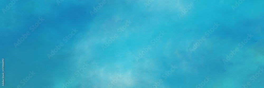 decorative light sea green, sky blue and medium turquoise colored vintage abstract painted background with space for text or image. can be used as postcard or poster