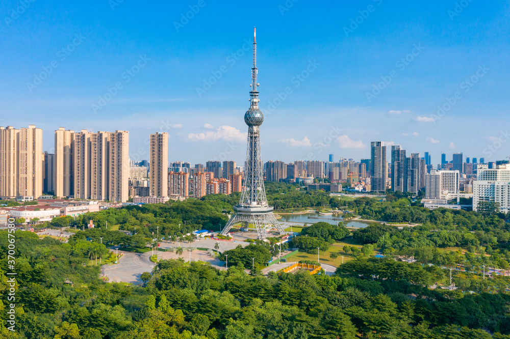 Fototapeta premium Zdjęcia lotnicze Wenhua Park, Foshan City, prowincja Guangdong, Chiny