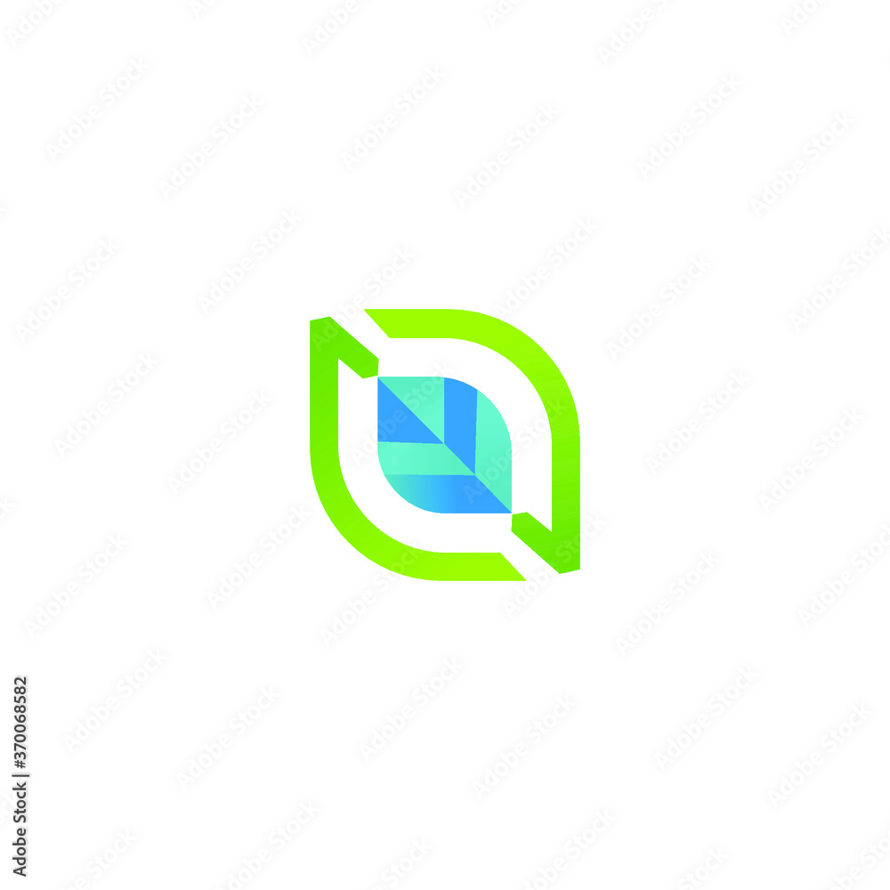 logo illustration leaft for healthy vector icon