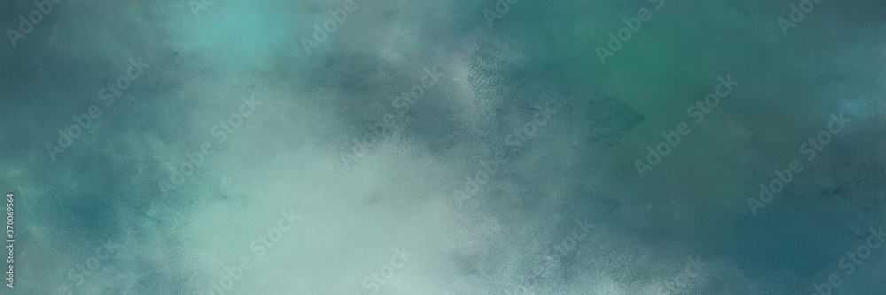 awesome teal blue, ash gray and cadet blue colored vintage abstract painted background with space for text or image. can be used as postcard or poster