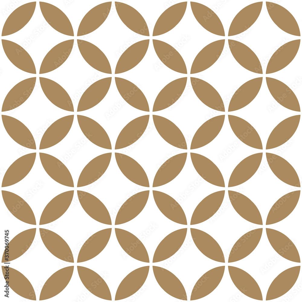 Interconnecting circle pattern seamless repeat background