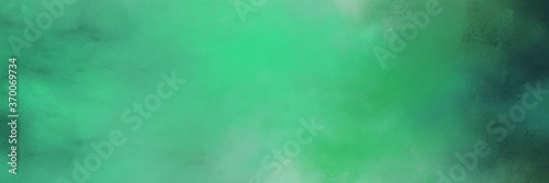 beautiful abstract painting background texture with medium sea green, dark slate gray and sea green colors and space for text or image. can be used as horizontal background graphic