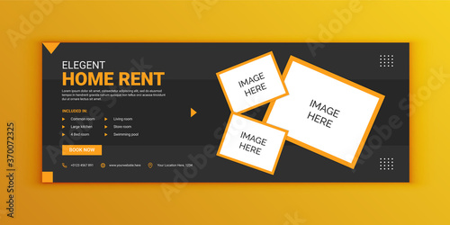 Modern home rent social media Marketing cover Template