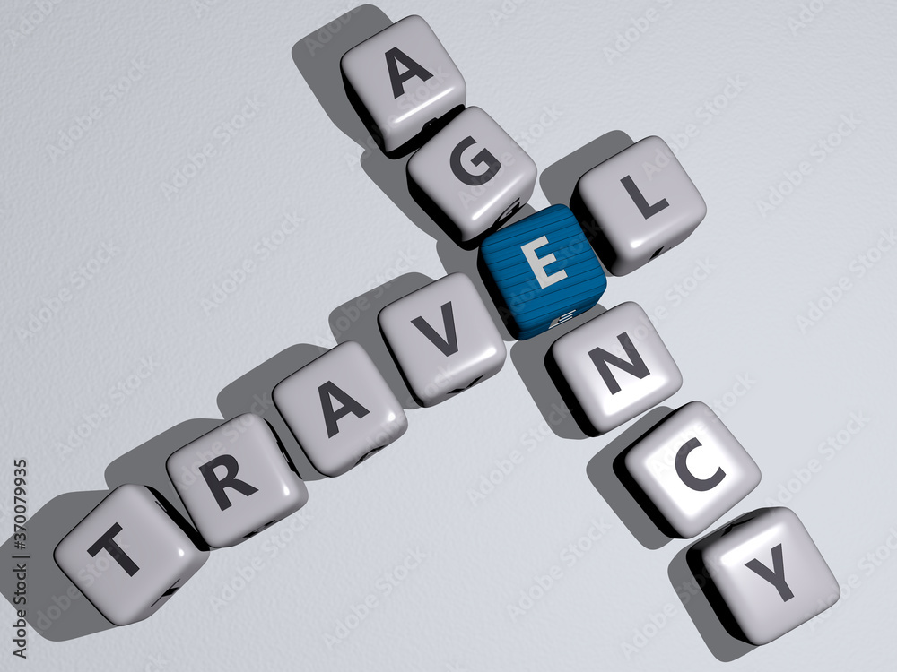 combination of travel agency built by cubic letters from the top perspective, excellent for the concept presentation. illustration and background combination of travel agency built by cubic letters from the top perspective, excellent for the concept presentation. illustration and background