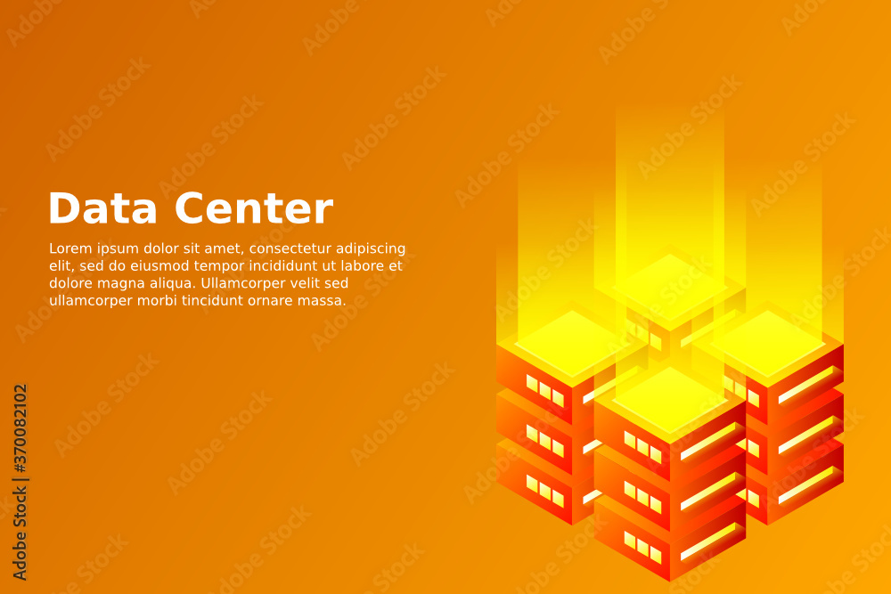 Datacenter isometric vector illustration. Abstract 3d hosting server or data center room background. Network or mainframe infrastructure website header layout. Computer storage or farming workstation. Datacenter isometric vector illustration. Abstract 3d hosting server or data center room background. Network or mainframe infrastructure website header layout. Computer storage or farming workstation.