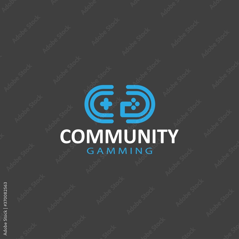 Vector stylized line art logo of gamepad. Gaming logo. Game company logo Vector stylized line art logo of gamepad. Gaming logo. Game company logo