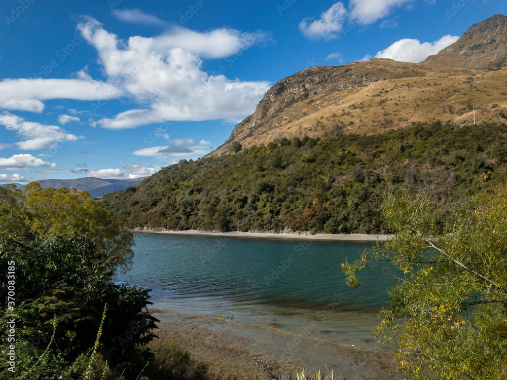 Fototapeta premium The Kawarau River as viewed from the Twin Rivers Track, Queenstown, South Island, New Zealand