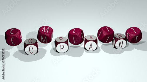 combination of complaint built by cubic letters from the top perspective, excellent for the concept presentation. business and illustration