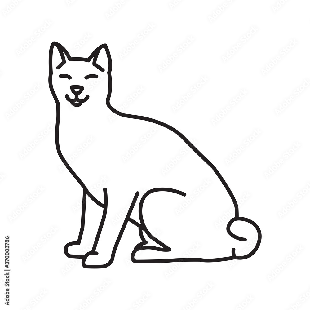 Simple modern cat logo & icon for veterinary and pet shop business company Simple modern cat logo & icon for veterinary and pet shop business company