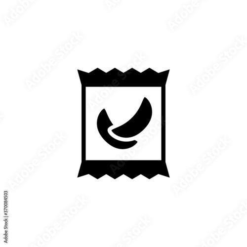 Snacks icon in black flat glyph, filled style isolated on white background © fahmi
