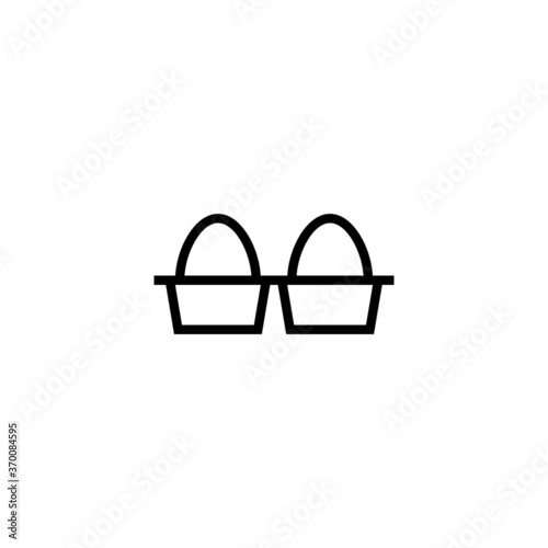 Eggs icon in black line style icon, style isolated on white background