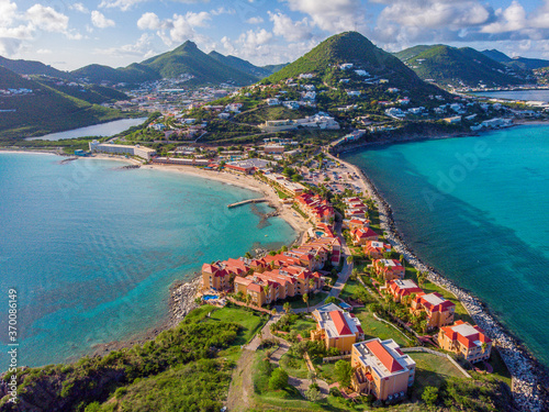 Foto The caribbean island of St. Maarten .