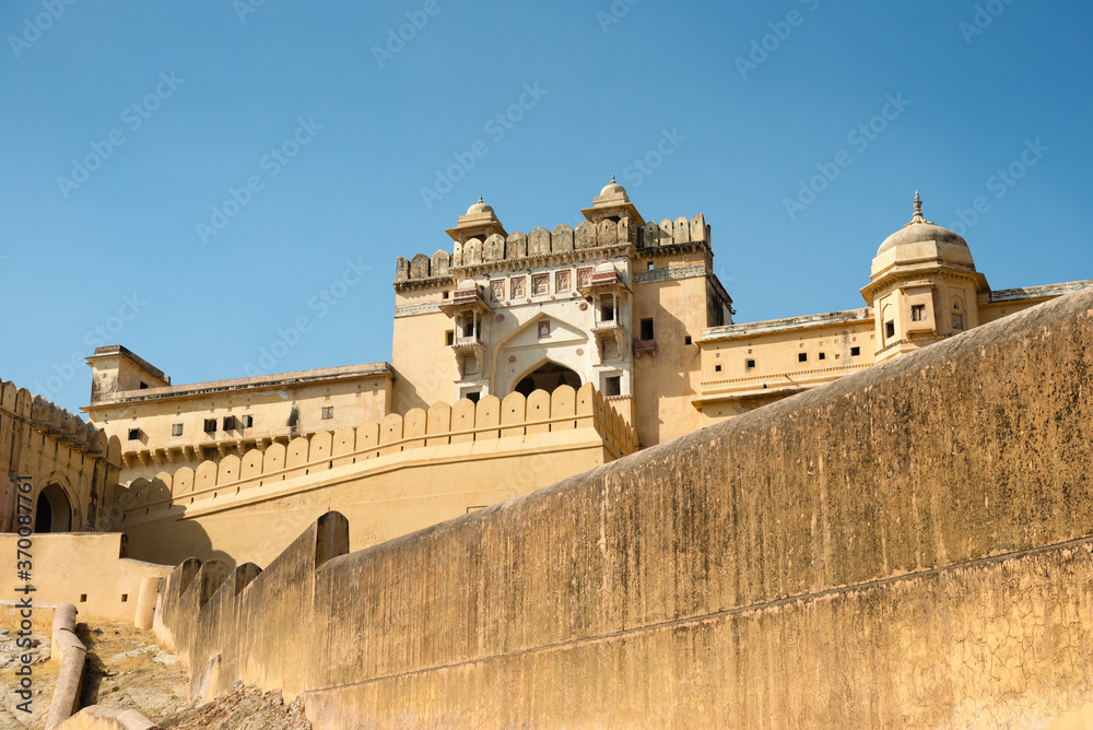 Exterior of Amber Fort in Jaipur, India