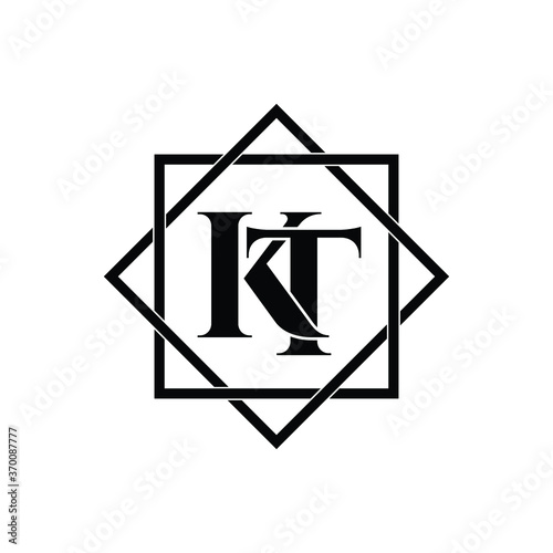 Letter K simple logo design vector