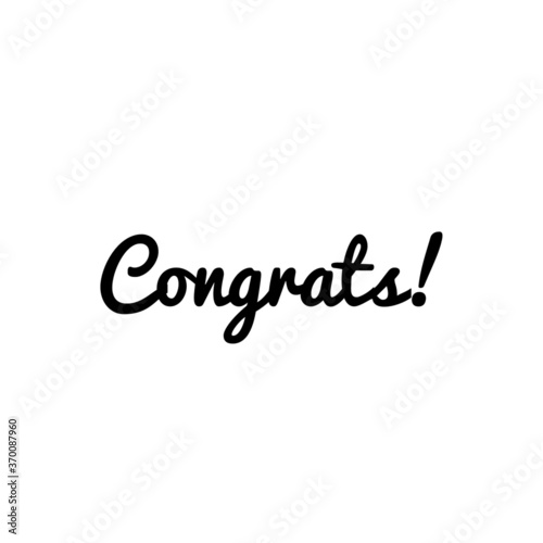 ''Congrats!'' sign vector for design