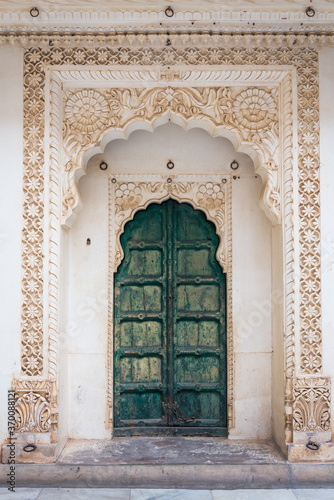 Detail of arch and door at Mehangarth Fort, Jodhpur