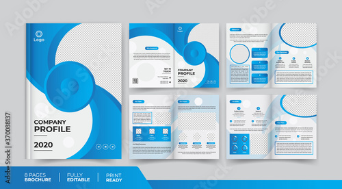 8 pages company business brochure design use for multipurpose business promotion