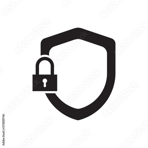 Business protection icon black vector illustration