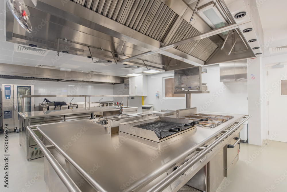 Isolated commercial kitchen interior Isolated commercial kitchen interior