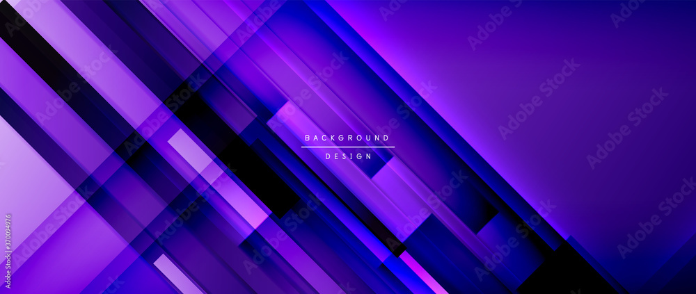 Dynamic lines on fluid color gradient. Trendy geometric abstract background for your text, logo or graphics