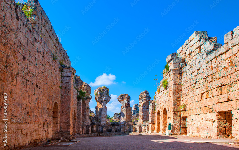 Ruins of ancient city of Perge - Antalya, Turkey