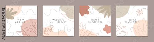 Sale square banner template for social media posts, mobile apps, banners design and web/internet ads. Trendy abstract square template with colorful concept.