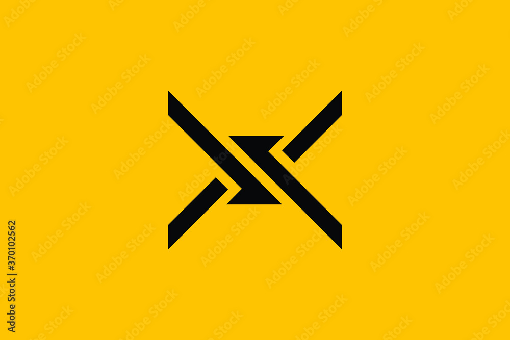 Minimal Innovative Initial X logo and XX logo. Letter X XX creative elegant Monogram. Premium Business logo icon. Black color on background