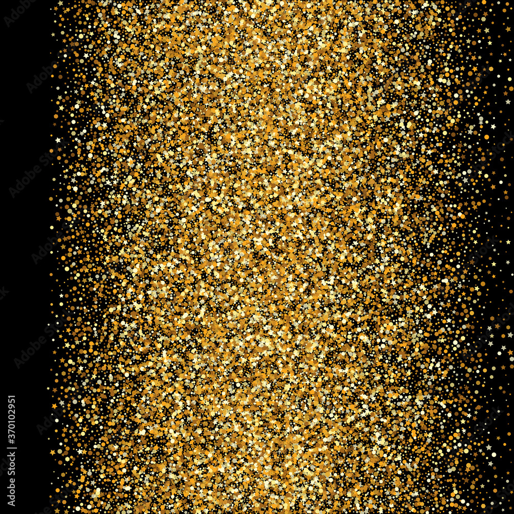 Yellow Confetti Bridal Black Background. Paper Yellow Confetti Bridal Black Background. Paper