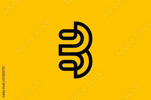 Minimal Innovative Initial B logo and BB logo. Letter B BB creative elegant Monogram. Premium Business logo icon. Black color on background
