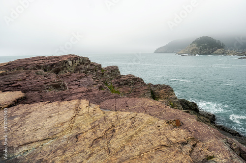 Geoje island Sinseondae Rock formations photo