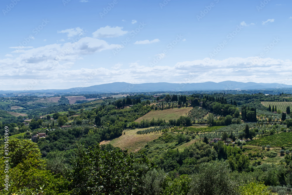 Panoramic view of the splendid and luxuriant countryside of Siena. Tuscany, Italy Panoramic view of the splendid and luxuriant countryside of Siena. Tuscany, Italy