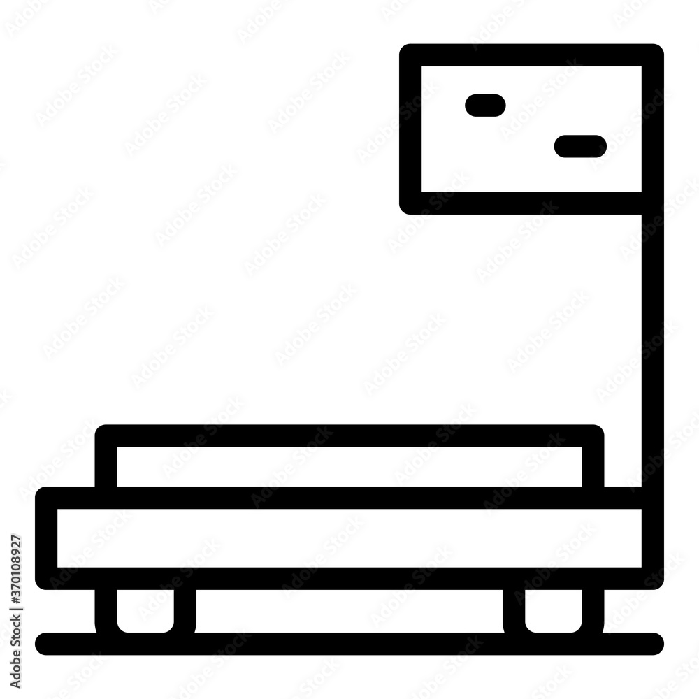 Baggage scale icon. Outline baggage scale vector icon for web design isolated on white background Baggage scale icon. Outline baggage scale vector icon for web design isolated on white background