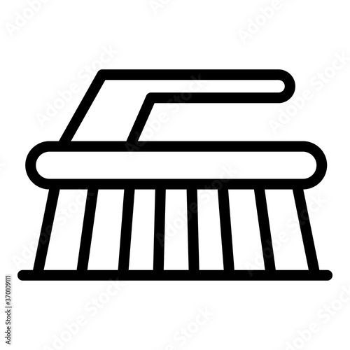 Cleaning brush icon. Outline cleaning brush vector icon for web design isolated on white background