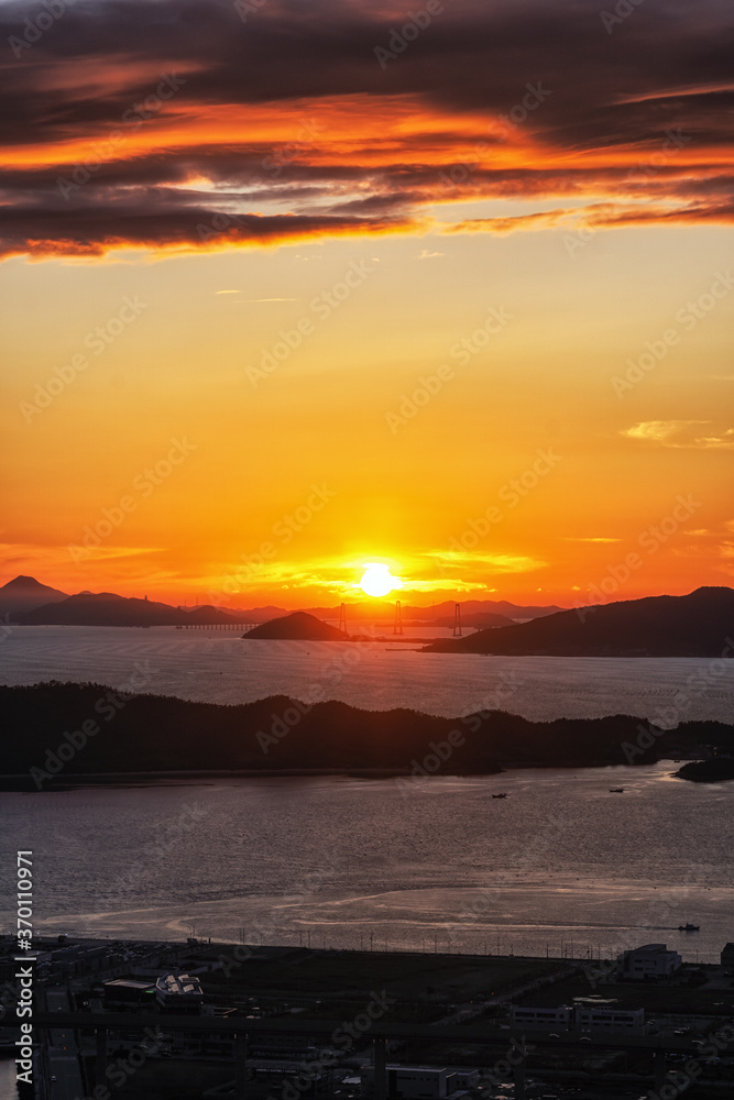 mokpo sunset ocean view