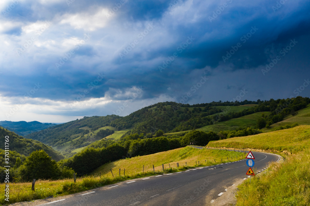 Fototapeta premium Summer storm over the fields.
