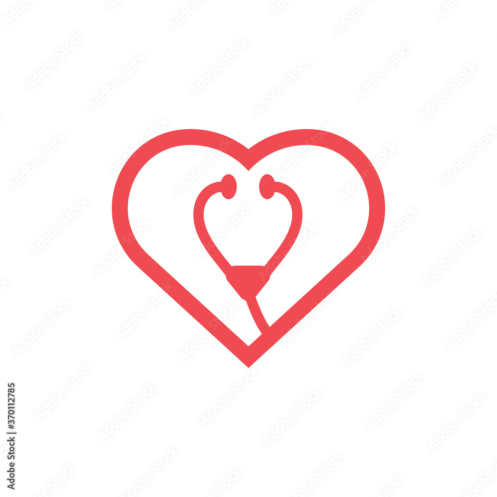 Heart icon design template vector isolated