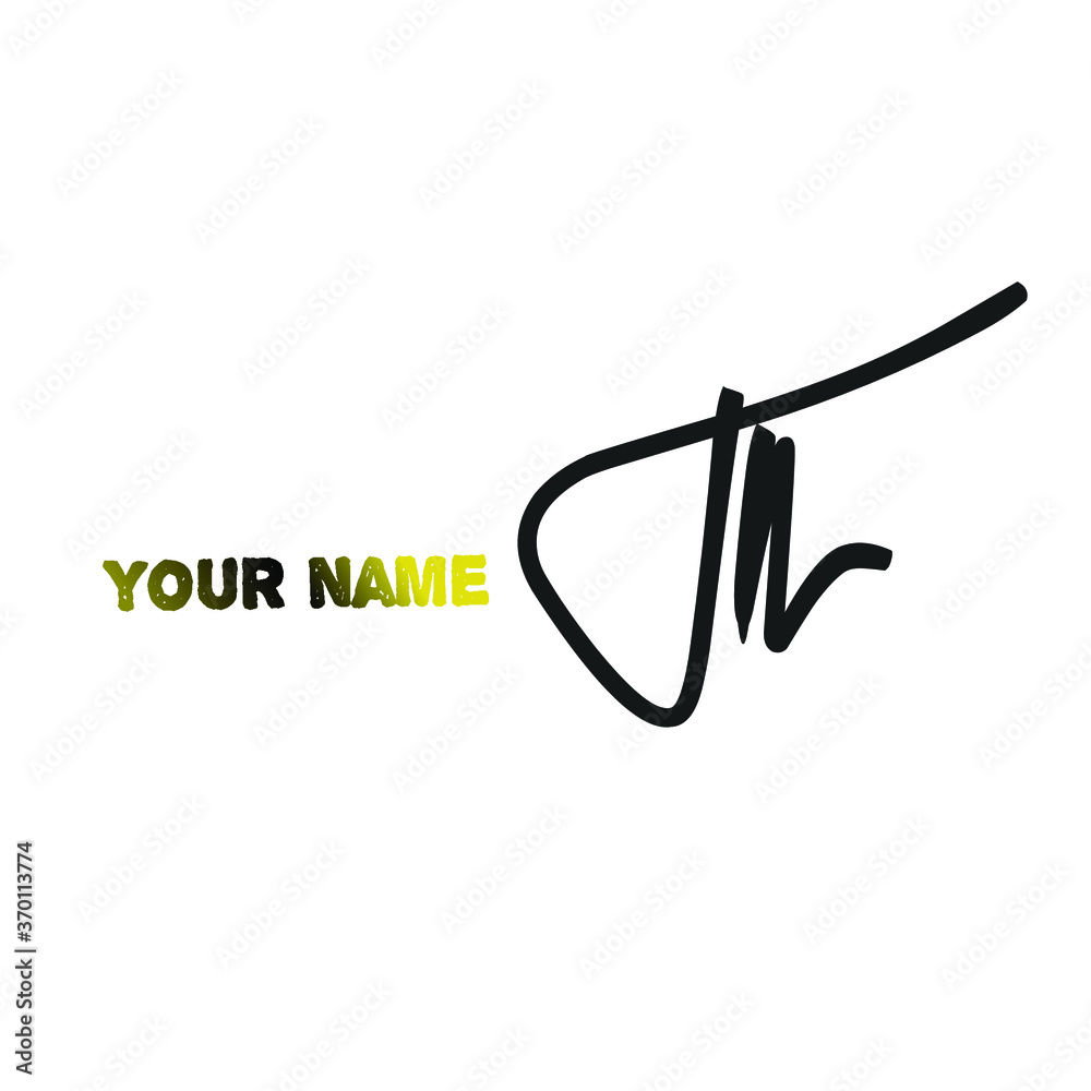 jn initial letter handwriting and signature logo jn initial letter handwriting and signature logo