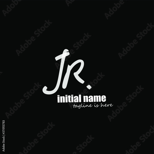 jr initial letter handwriting and signature logo