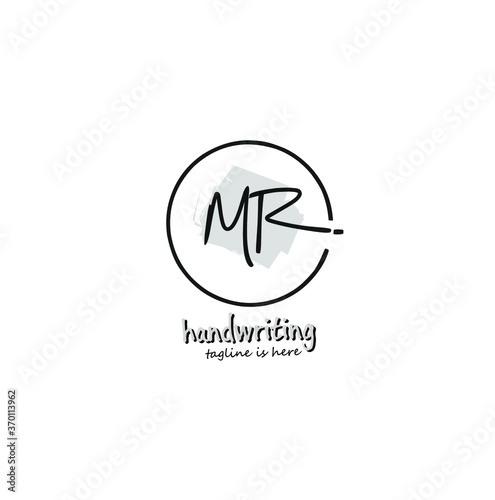 mr initial letter handwriting and signature logo